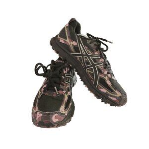 Asics women's size 10.5 Black  Camouflage Mesh Trail Running Shoes